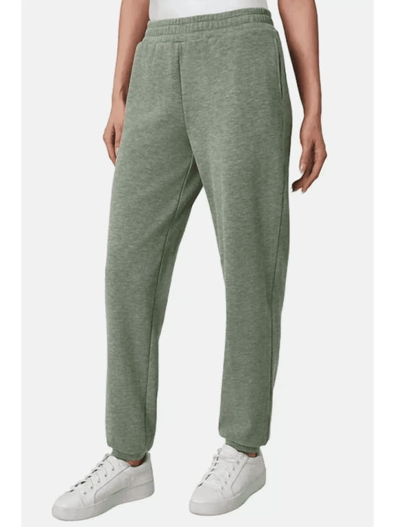 Ladies' Heathered Fleece Jogger Pants Heather Green Large