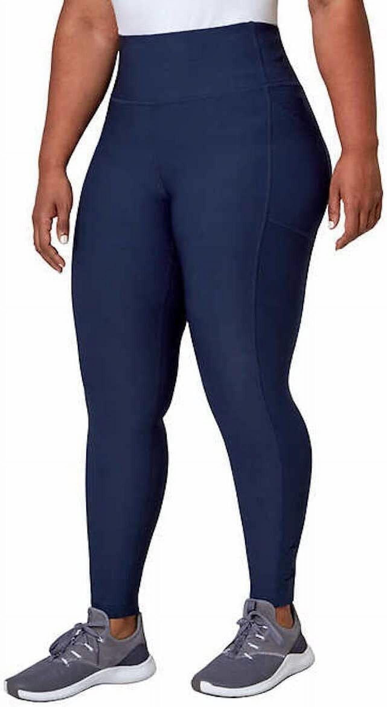 Mondetta Ladies High Waist Side Pocket Active Tight Pant Leggings, Navy,  X-Large