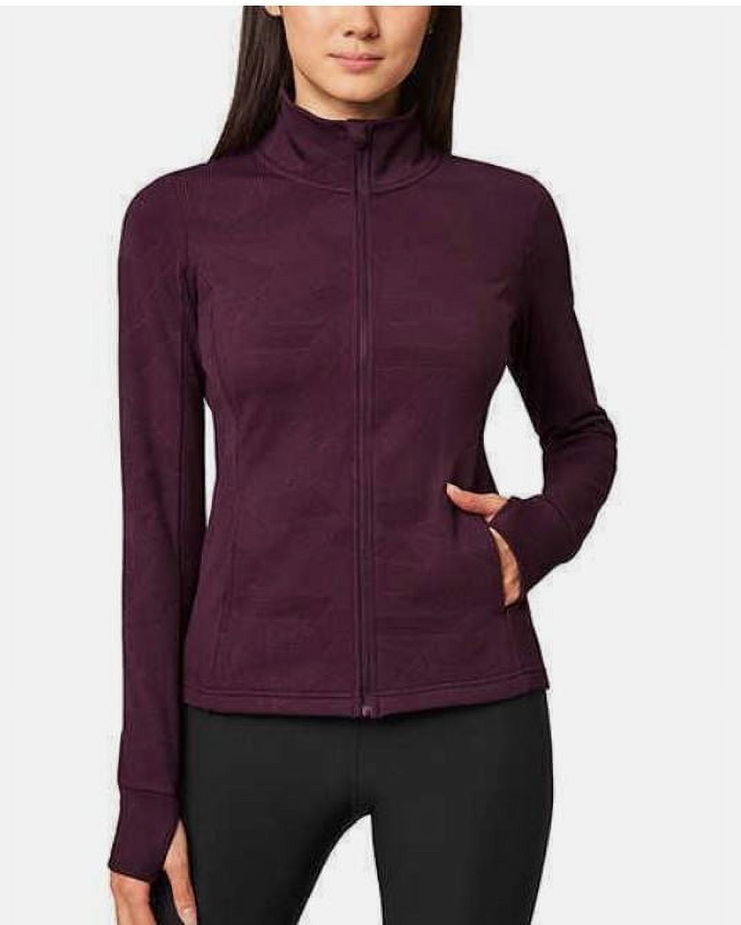 Mondetta Ladies Jacquard Full Zip Active Jacket Potent Purple Small