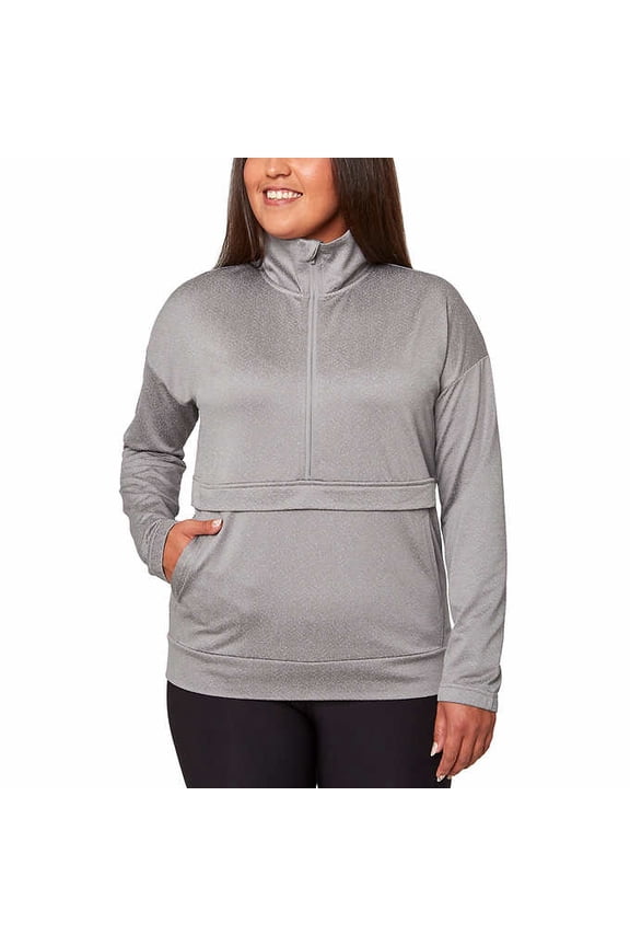 Ladies' Jacquard Popover Gray Size: L