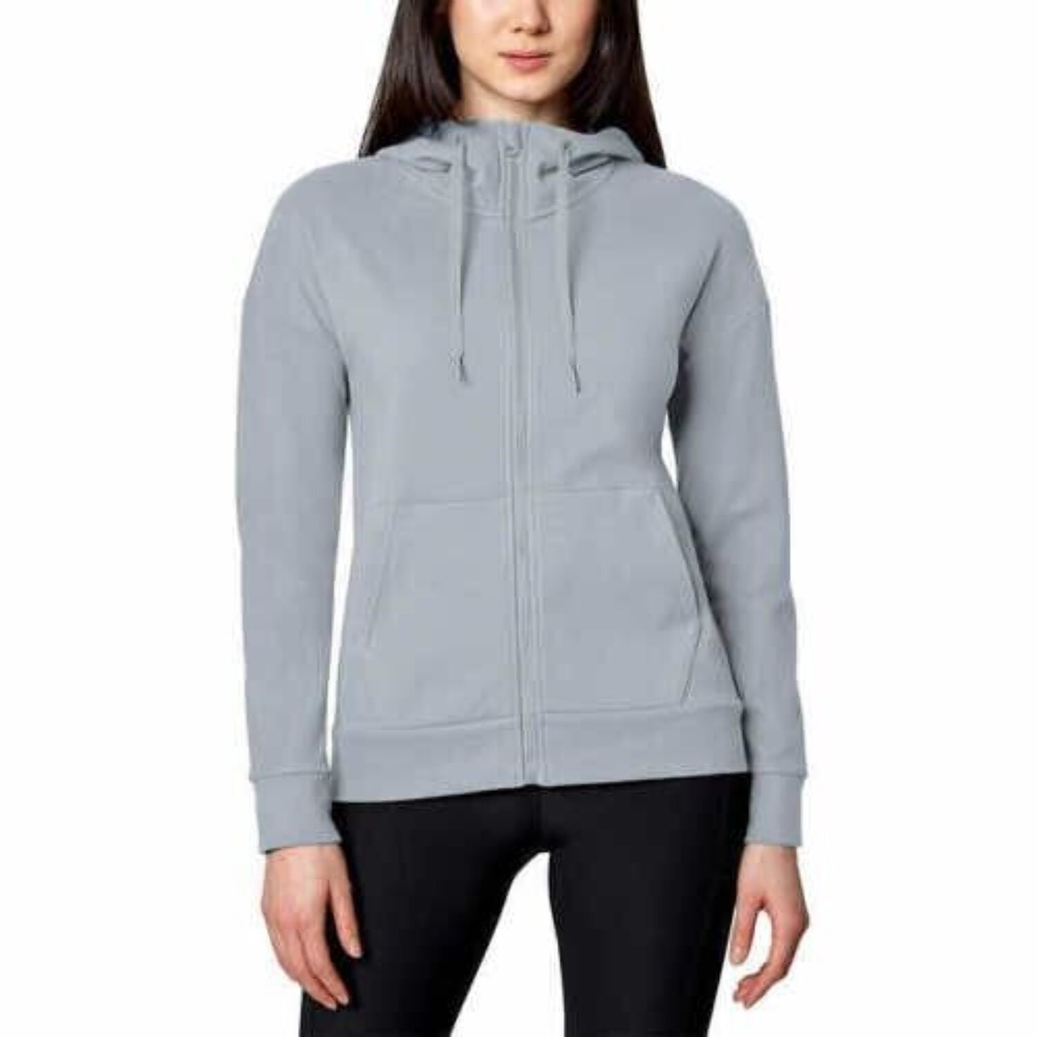 Mondetta Women's Performance Full Zip Hoodie - Alpha Series In China Blue, Size Large