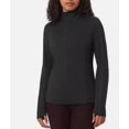 thumbnail image 1 of Mondetta Womens Hiking Athletic Workout Tops - Lightweight Quarter-Zip Pullover (Medium/Black), 1 of 3