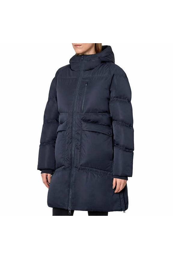 Ladies' Size Large, Mid-Length Puffer Jacket, Blue