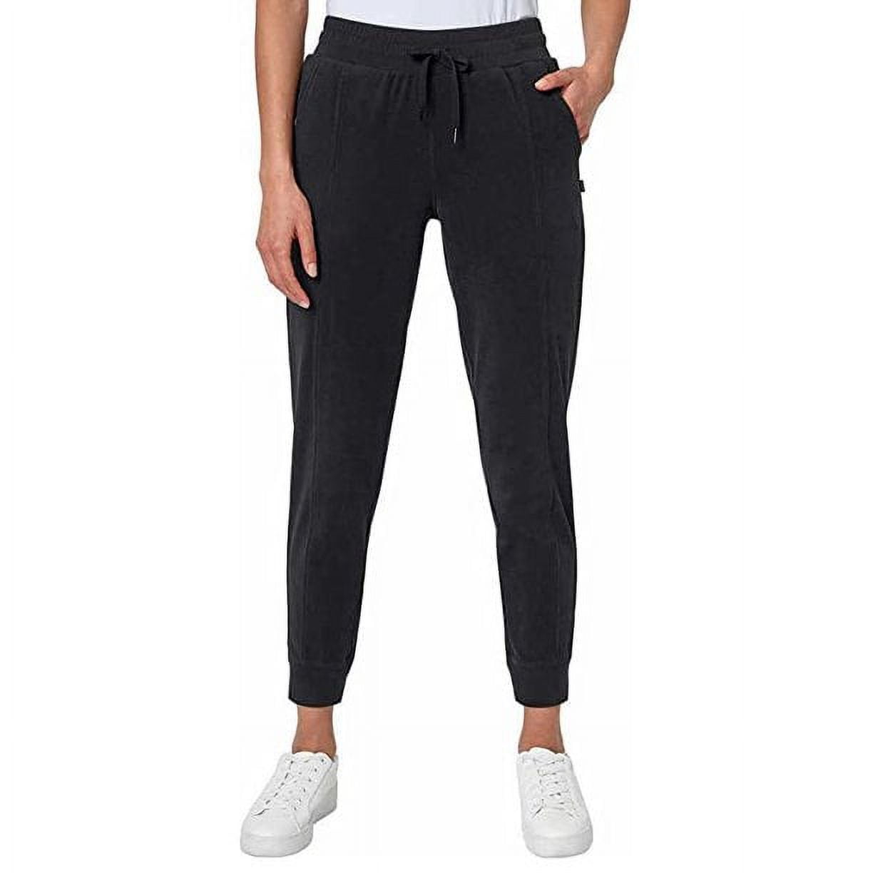 Mondetta Ladies' Size Medium, Cozy Warm Jogger Pants, Black 