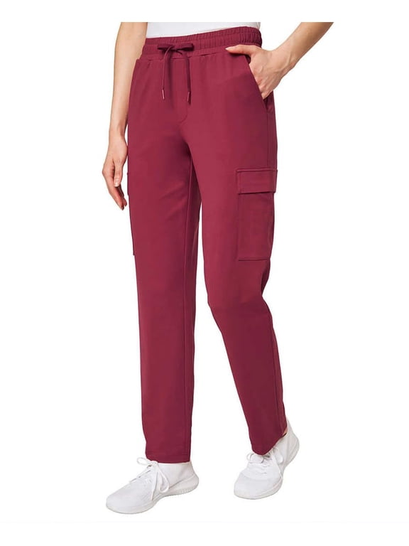 Ladies' Straight Leg Cargo Pant (Tibetan Red, L)