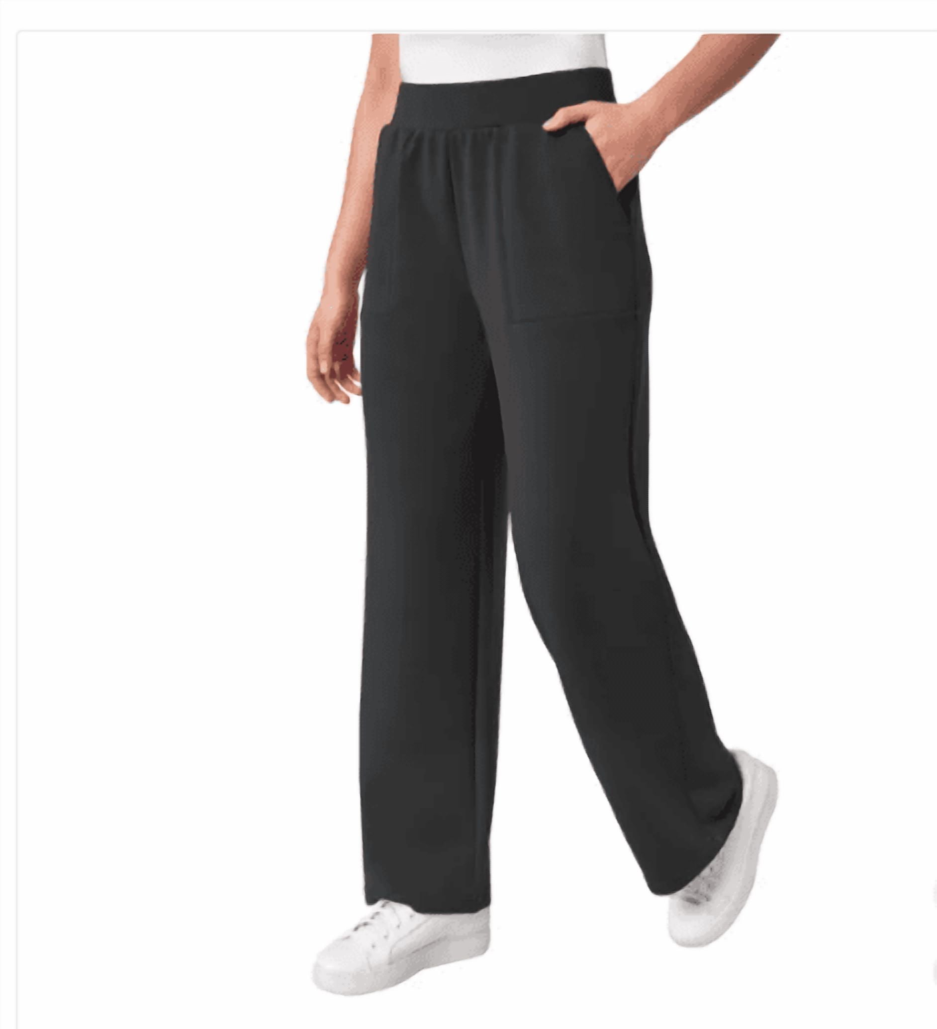 Mondetta Womens Heavyweight Wide Leg Pant (US, Alpha, X-Large, Regular, Regular, Black)