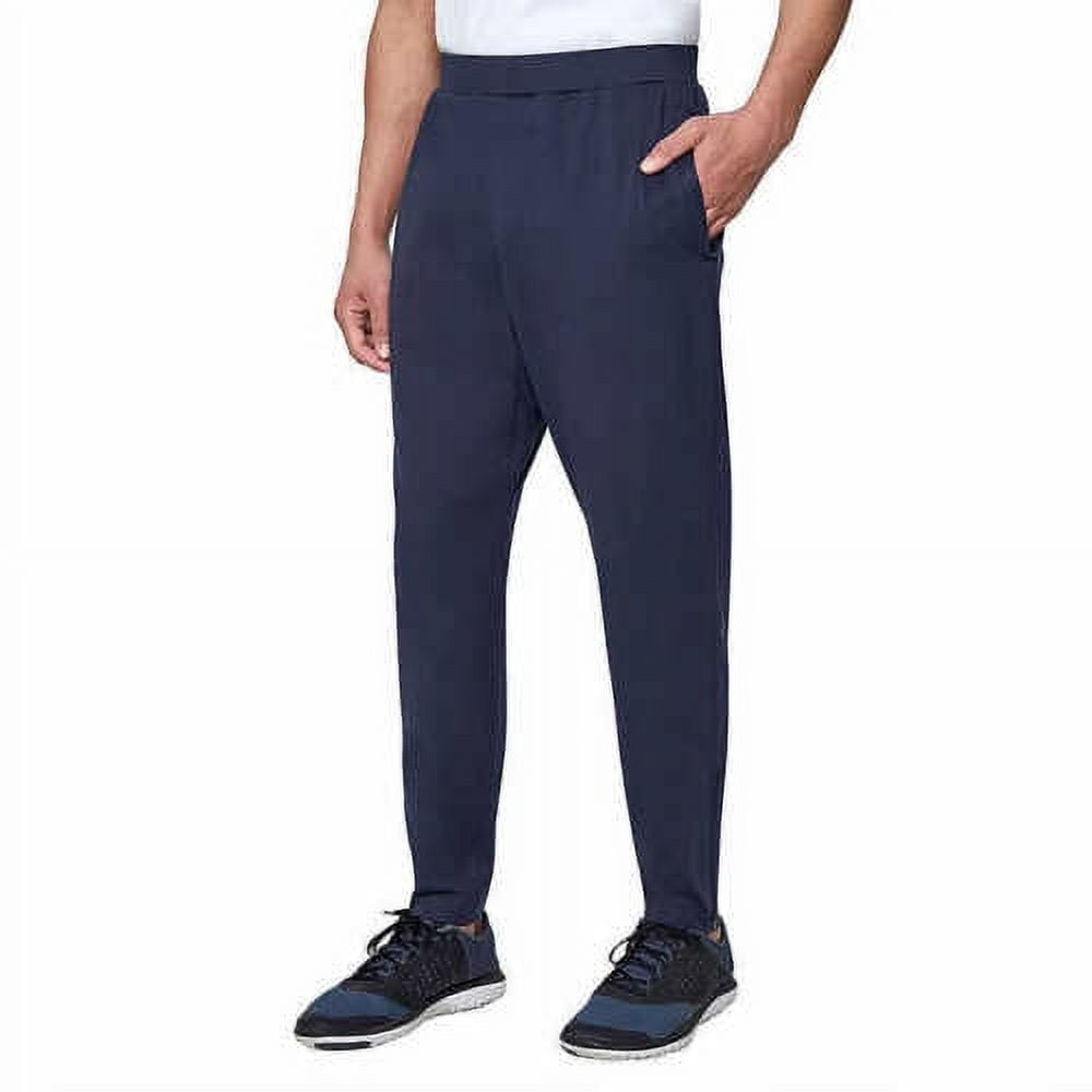 MONDETTA Mens Performance Zipper Leg Jogger Pants, Blue Medium
