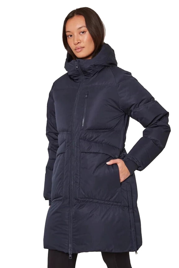 Outdoor Project Women's Mid-length Puffer Jacket (Navy, Medium)
