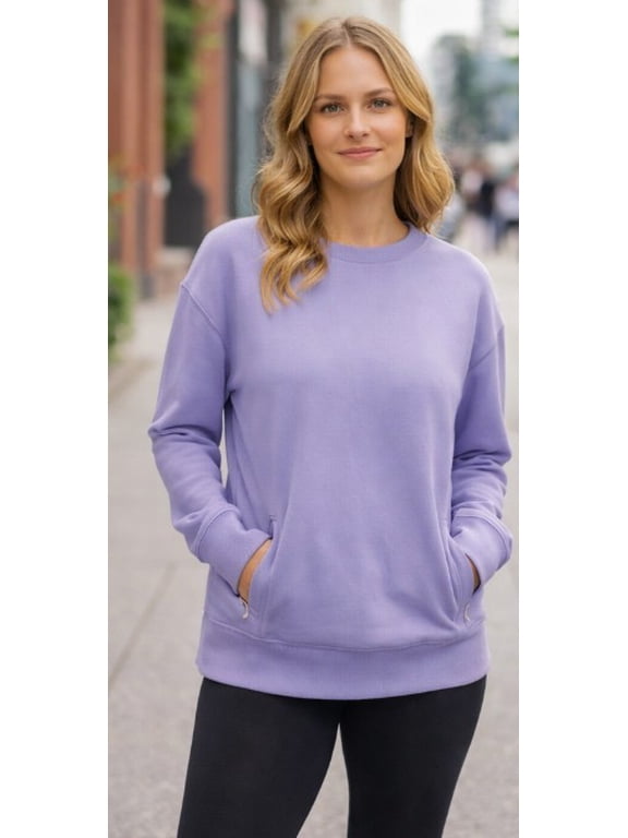 Woman's Scuba Crewneck Sweatshirt - Color Jacaranda - Size Medium