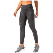 Mondetta Womens Brushed Jacquard High Waisted Legging, Black Combo Large