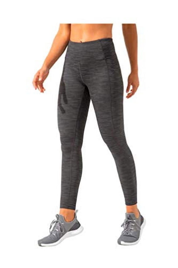 Women's Brushed Jacquard Legging (Black, Medium)