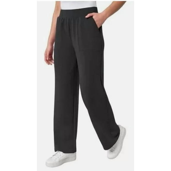 Mondetta Women's Stretch High Rise Straight Leg Active Pant (Large/Black)