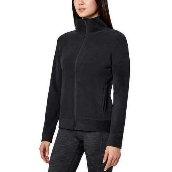 Mondetta Women’s Cozy Full Zip Jacket(Black,M)