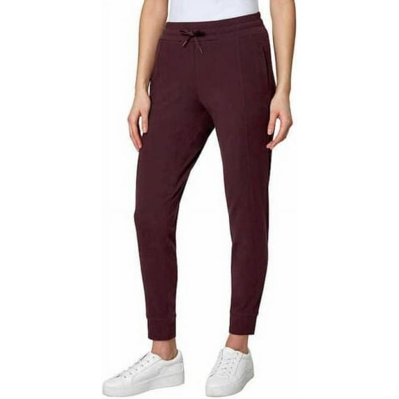 Mondetta Women's Cozy Warm Fleece Jogger Pant with Pockets (Small/Wine Tasting)