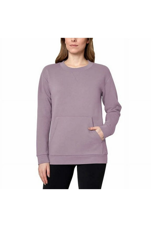 Women's Everyday Soft Relaxed Fit Crewneck Sweatshirt Purple XL NWT