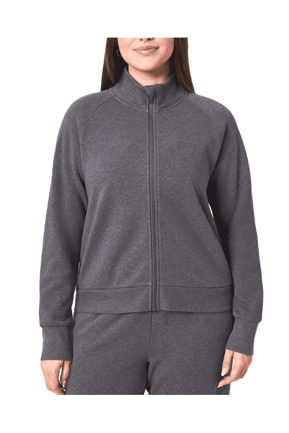 Women's Fleece Full-Zip Jacket Purple XXL