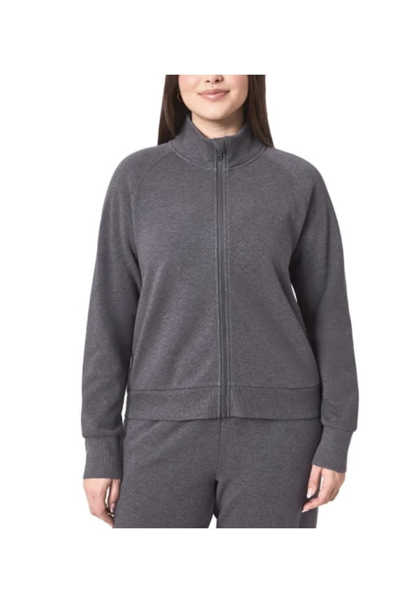 Women's Fleece Full Zip Jacket (US, Alpha, Large, Regular, Regular, Purple)