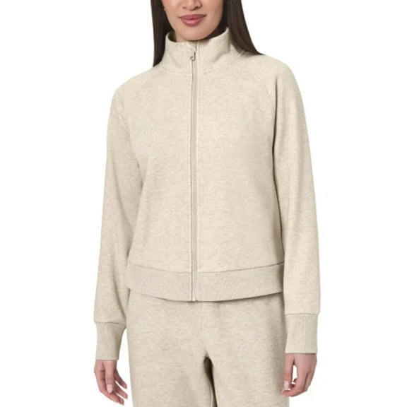 Mondetta Women's Fleece Full Zip Jacket (US, Alpha, Medium, Regular, Regular, Tan)