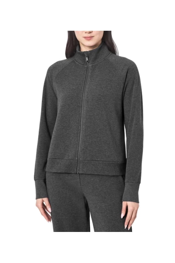 Women's Fleece Full Zip Jacket (US, Alpha, Small, Regular, Regular, Black)