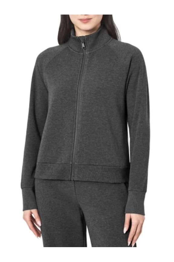 Women's Fleece Full Zip Jacket (US, Alpha, X-Small, Regular, Regular, Black)