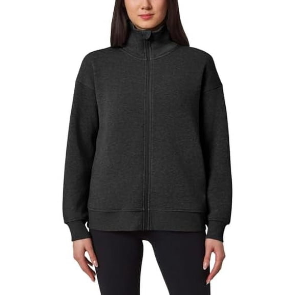 Mondetta Women's Full Zip Fleece Jacket L Heather Dark Gray