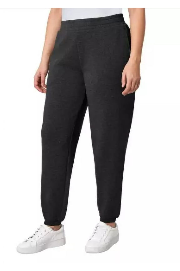 Women’s Heathered Fleece Jogger, Color Black, Size L