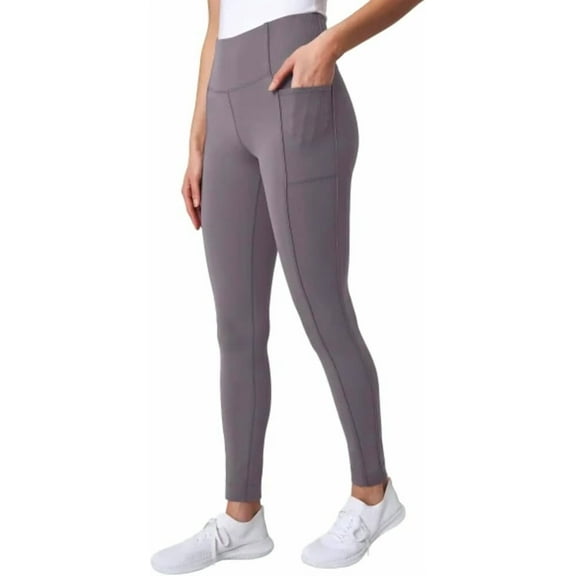 Mondetta Women's High Rise Ribbed Panel Legging, Purple, 2X-Large