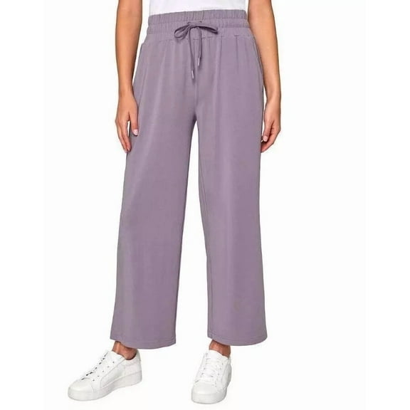 Mondetta Women's High Rise Wide Leg Modal Pant Size: S, Color: Lavender Grey