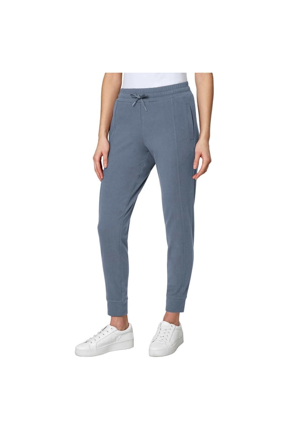 Women's High Waist Active Pants Side Pockets Soft Fleece Joggers-Blue / 3X