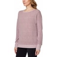 thumbnail image 1 of Mondetta Women's Lightweight Printed Sweatshirt Pullover Top (Elderberry, XS), 1 of 4