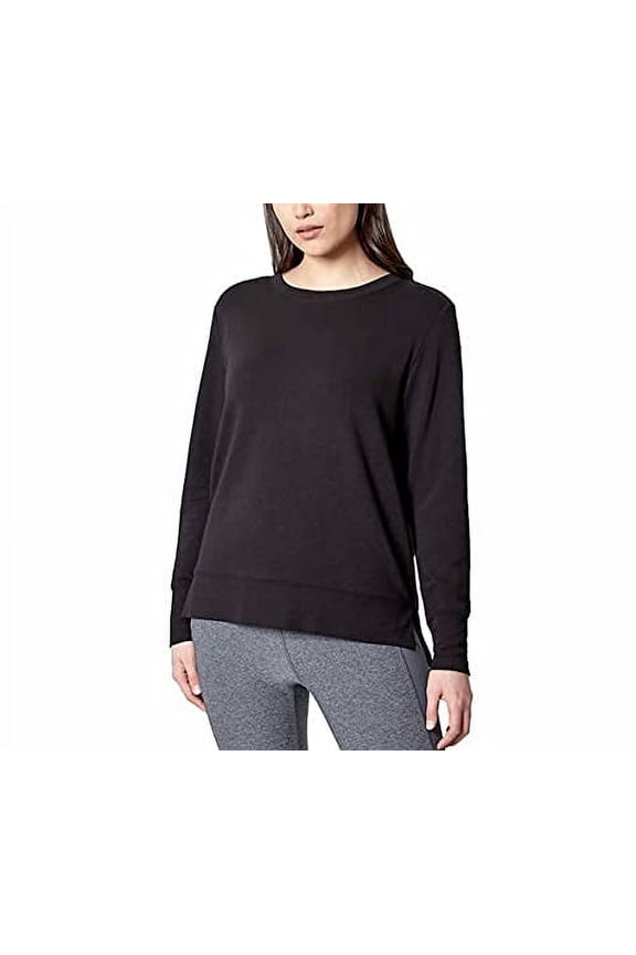 Women's Long Sleeve Brushed Tunic (Black, Small)