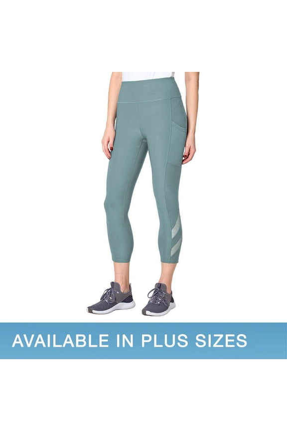 Women's Mesh Capri Cropped Pants, XXL