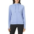 thumbnail image 1 of Mondetta Women's Moisture Wicking Lightweight Full Zip Hoodie Jacket with Thumbholes (Large/Purple), 1 of 4