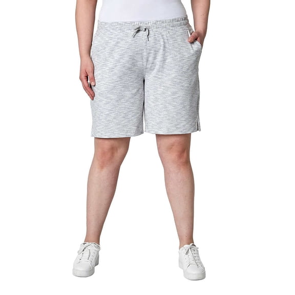 Mondetta Women's Performance Bermuda Short (Light Grey Combo, XS)