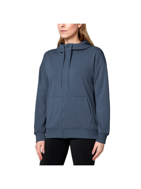 Women's Performance Full Zip Hoodie (China Blue, Small)