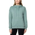 thumbnail image 1 of Mondetta Women's Plus Performance Kangaroo Pocket Moisture Wicking Full Zip Hoodie-Green / L, 1 of 5