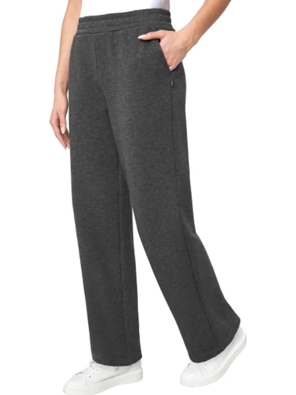 Women's Pull On High Waisted Fleece Pant, Black, Medium