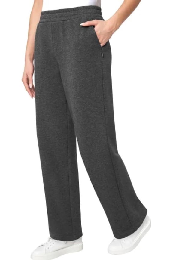 Women's Pull On High Waisted Fleece Pant, Black, Medium