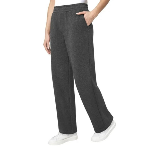 Mondetta Women's Pull On High Waisted Fleece Pant (US, Alpha, Medium, Regular, Regular, Black)