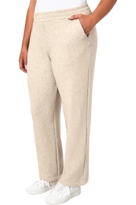 Women's Pull On High Waisted Fleece pant, Tan, Medium