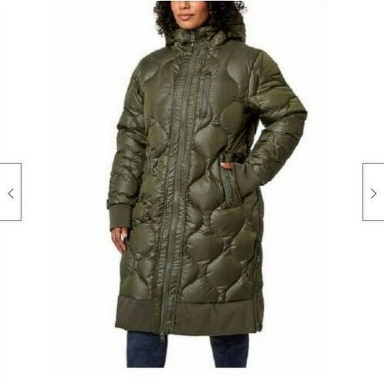Mondetta Women s Recycled Quilted Parka Coat Green Size M Walmart