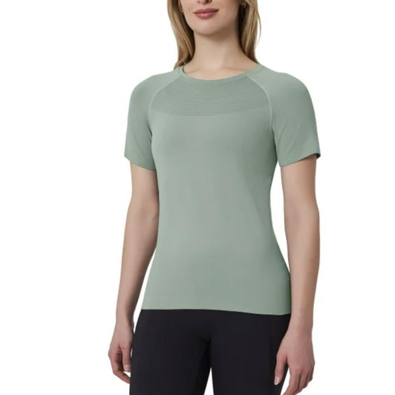 Mondetta Women's Short Sleeve Fitted Active Seamless T-Shirt (US, Alpha, Large, Regular, Regular, Green Bay (Green))