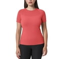 thumbnail image 1 of Mondetta Women's Short Sleeve Fitted Active Seamless T-Shirt (US, Alpha, Large, Regular, Regular, Raspberry (Pink)), 1 of 4