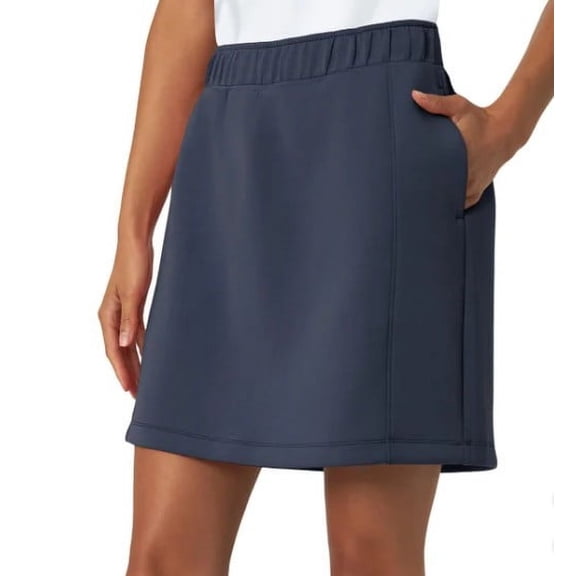 Mondetta Women's Moisture Wicking High Rise Walking Athletic Skort with Pockets (US, Alpha, XX-Large, Regular, Regular, Navy (Blue))