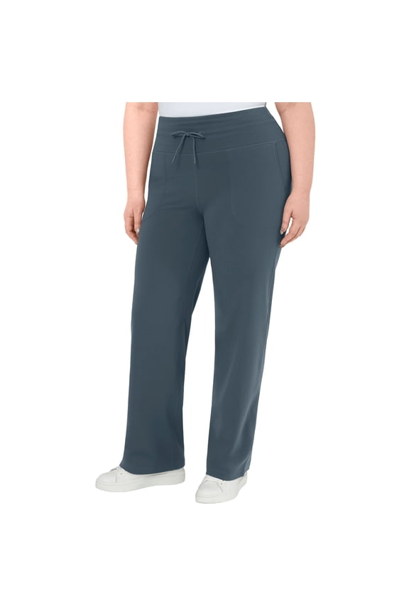 Women's Stretch High Rise Straight Leg Active Pant (Small/Gray)