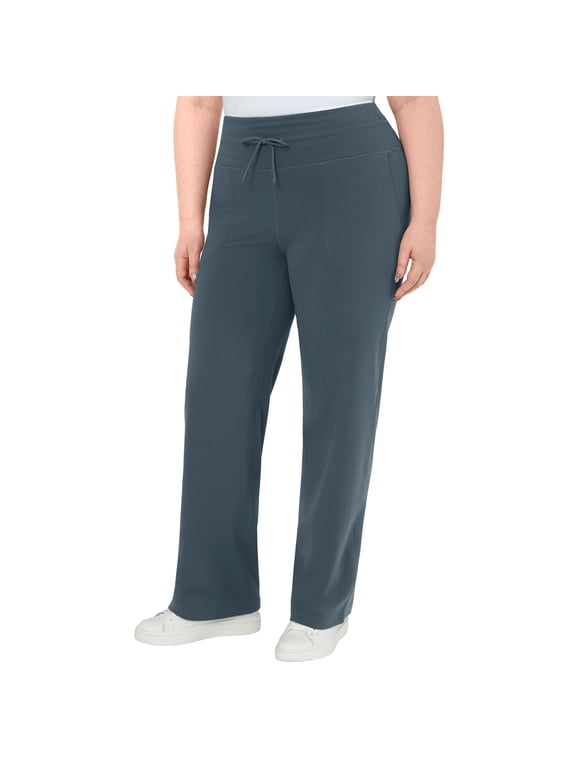 Women's Stretch High Rise Straight Leg Active Pant (Small/Gray)