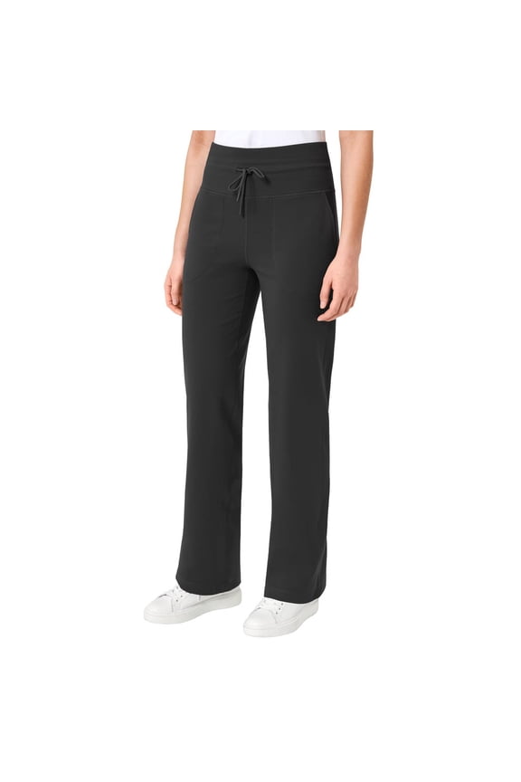 Women's Stretch High Rise Straight Leg Active Pant (X-Large/Black)