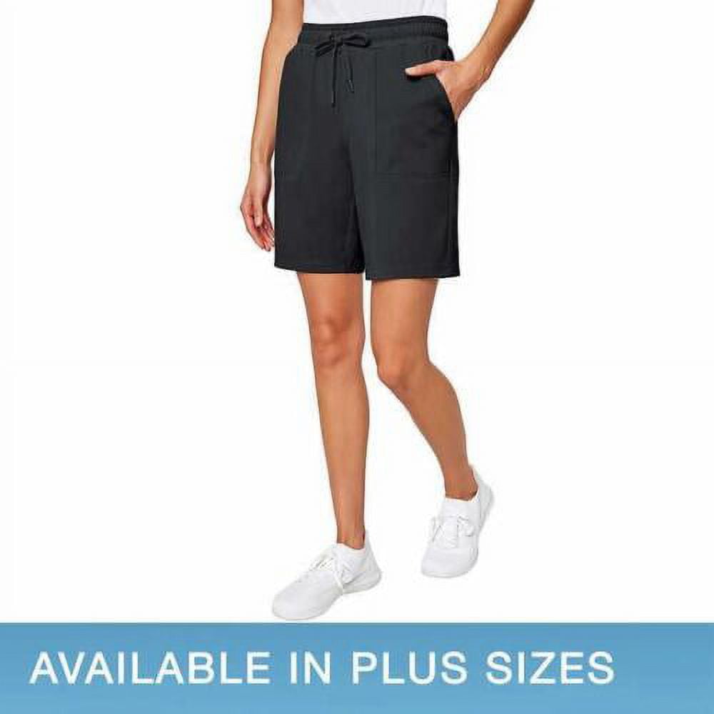 Mondetta Womens Bermuda Shorts Black MoistureWicking Pockets Elastic