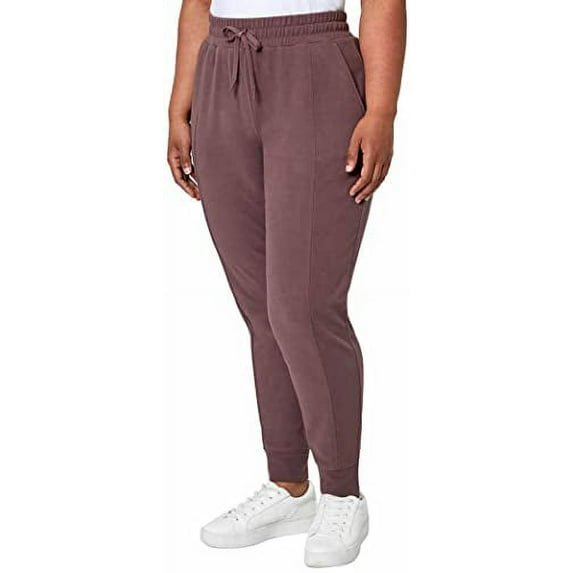 Mondetta Womens Cozy Midweight Fleece Jogger (Berry Flint, XX-Large)