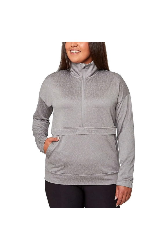 Womens Half Zip Pullover Storm Front Gray S